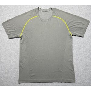 Lululemon Shirt Mens Large Gray Metal Vent Tech Short Sleeve Performance Gym